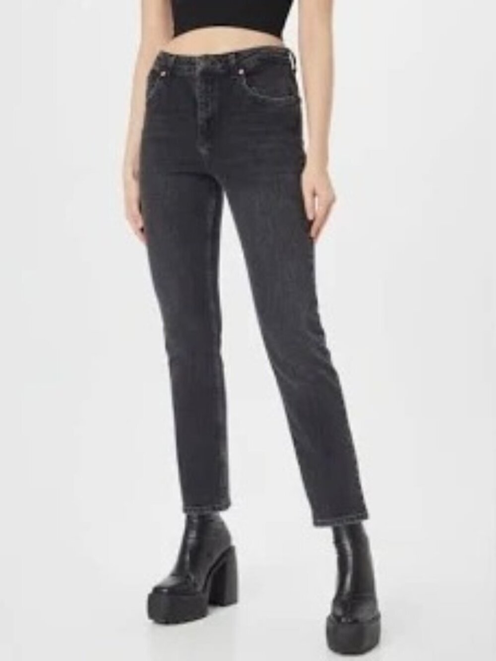 BDG Women's Straight Kick Denim Jeans Black Size 24